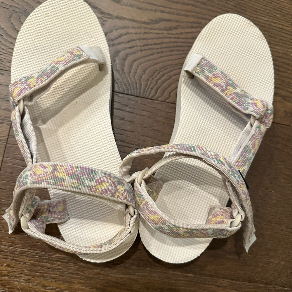 Teva Cream Sandals with Adjustable Straps